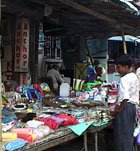 Street vendor: clothing.