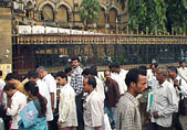 Commuters at Victoria Terminus.