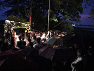Lord Ganesh arriving lakeside.