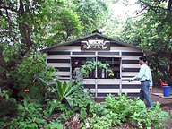 Coffee shack, front view.