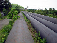 Water pipes and Powai in background